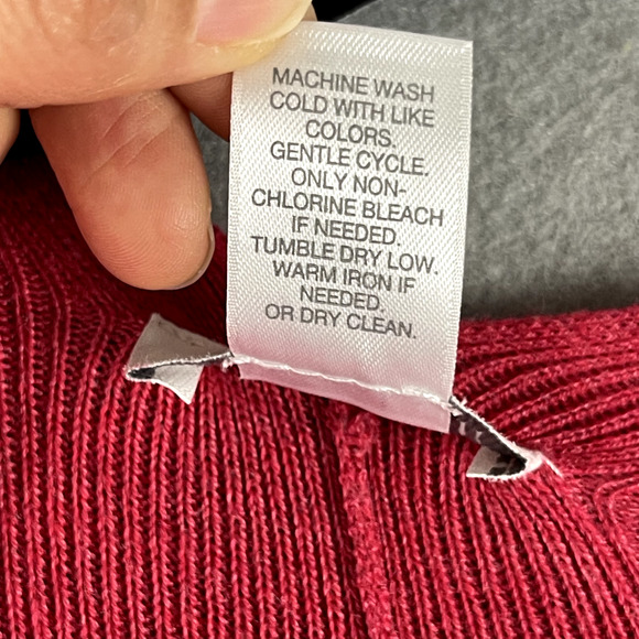 J Jill Cape Wrap Shawl Womens One Size Pink Cotton Blend Knit Colorful Casual - Picture 5 of 12